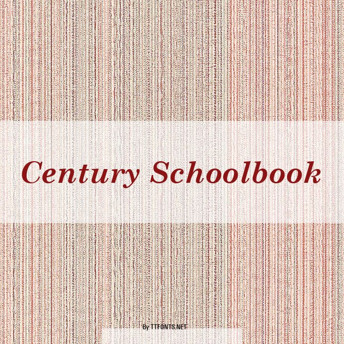 Century Schoolbook example